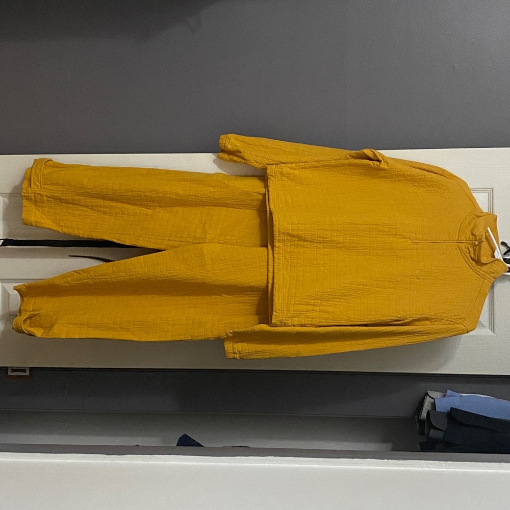 Kith Mustard Quilted Jacket and pants set